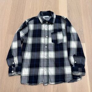Mayoral Boys Navy and White Plaid Shirt, 4Y